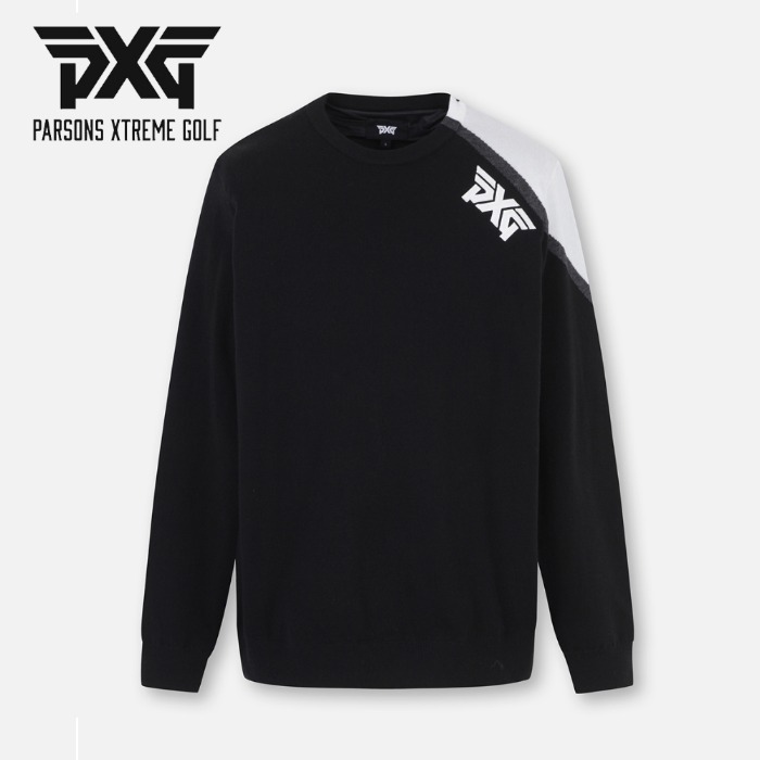 PXG 남자골프웨어 숄더블럭 방풍니트 스웨터